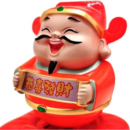 Solar Toy Dancing Figures Car Ornament Eco Friendly Solar Powered Car Decor