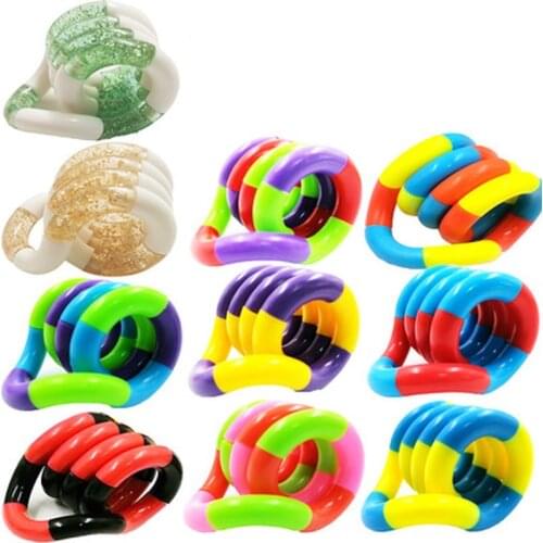 Twisted Ring Magic Fidget Magic Trick Rope Creative DIY Winding Leisure Education Stress Relief for Kid Xmas Toy Random Send