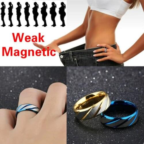 2018 Fashion Jewelry Healthcare Hand String Slimming Magnetic Therapy Weight Loss Ring Bagues Stainless Steel Rings Men Women