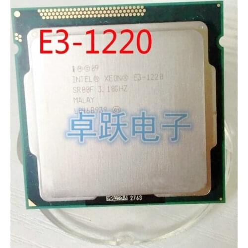 Lntel Xeon E3 1220 E3-1220 3.1GHz 8MB 4 cores Socket 1155 5 GT sQuad Core Server CPU E3-1220 FREE SHIPPING
