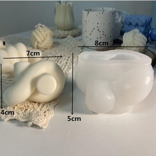 Magic-Ball Knot Silicone Material Handmade Candle Mold DIY 3D-Ball Aromatherapy Soap Molds Chocolate Cake Mould Home Decoration