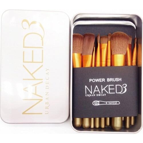 12pcs Champagne makeup brushes set for cosmetic foundation powder blush eyeshadow kabuki blending make up brush beauty tool