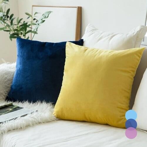 Pillow Cover Yellow Sofa Decoration Cushion Cover Velvet Pillow Case For Living Room Car Decoration Kussenhoes 45x45 Home Decor