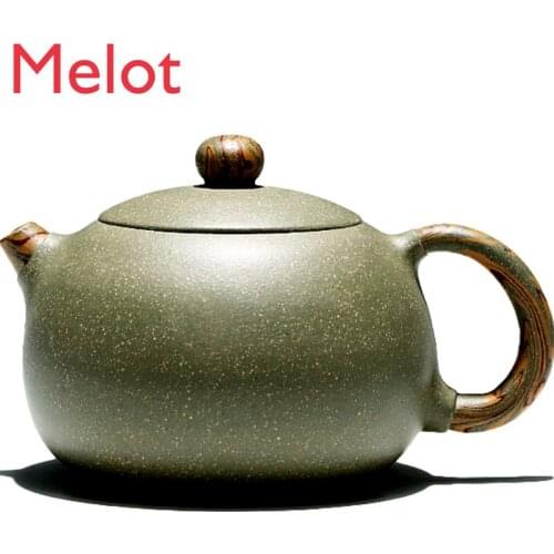 No also music pot: Yixing purple sand pot pure handmade Wu Ronghua teapot set bean green sand Xishi 290cc