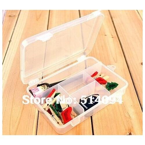 Wholesale cheaper Creative five grid transparent storage box kit jewelry box jewelry box ABS FREE SHIPPING