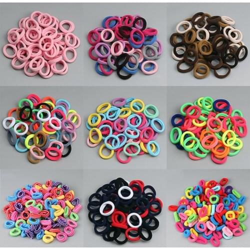 50/100Pcs Girls Colorful Small Elastic Hair Bands Children Ponytail Hair Ring Kids Headband Rubber Band Baby Hair Accessories