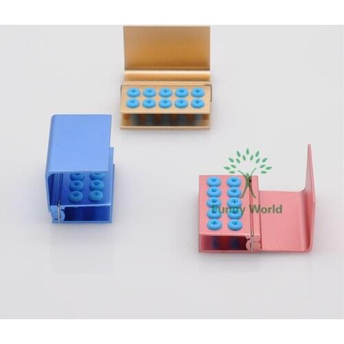 Dental Dentist Tool Bur Cases FG RA Bur Tips Disinfection Holder Block Sterilizer ( Multifunctional) 3pcs10 Hole