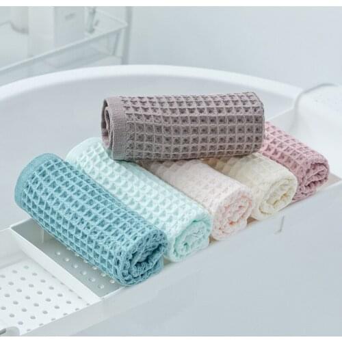 34*74cm waffle face towel cotton honeycomb soft towel