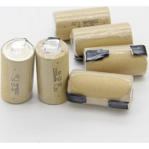 Yeckpowo SUB C battery SC batteries nicd akkus for 1.2V 2200mah for makita for bosch power tools real capacity as declared