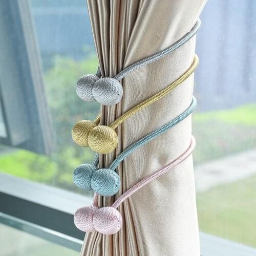 Curtain Magnet Buckle Curtain Magnetic Button Strap Punch Free Installation Curtain Buckle