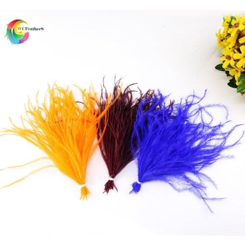 1PCS/Lot Natural Ostrich Feathers Silk Dyed Size 10-15/15-18 CM Fluffy Plumes For Craft DIY Jewelry Earring Skirt Decoration