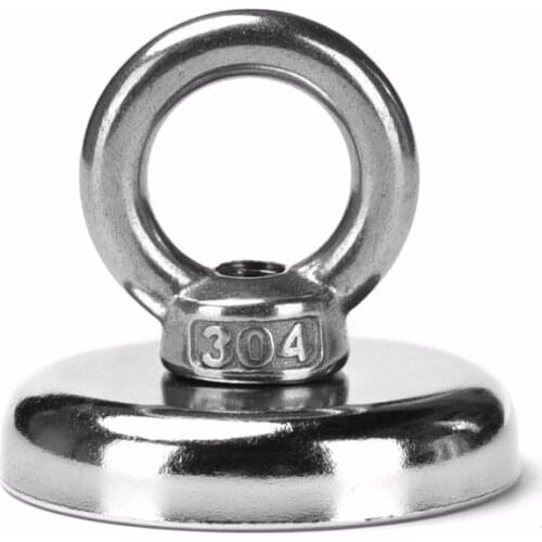 1pcs Pulling Mounting D42mm strong powerful neodymium Magnetic Pot Iron Boron Strong Magnet Circular Rings Salvage D42MM