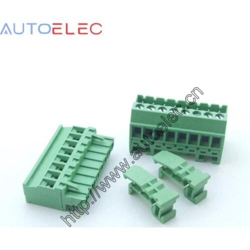 10sets Pitch 5.08mm 8pin Screw Plug-in Terminal Blocks connector US15 Din Rail Mounting instead of NO: MSTBVK 2.5/ 8-G-5.08