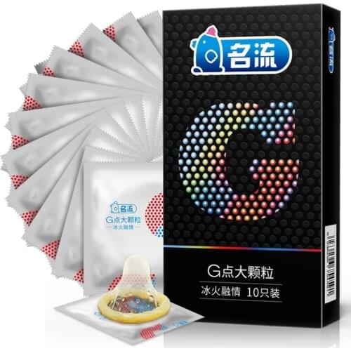 10 Pcs Mingliu G spot Condoms Big Particle Stimulation G-point Penis Sleeve Delay Ejaculation Condones Contraception Men Sex Toy