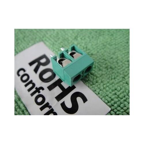 2-Way PCB Panel Pitch Mount Solder Terminal Screw Block Socket 5mm G2301