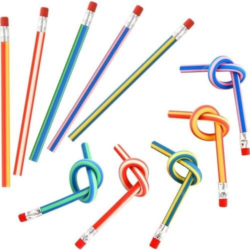 25 Pcs Soft Flexible Bendy Pencils Magic Bend Toys School Stationary Equipment For Kids Party Bag Fillers Party Favor Supplies F