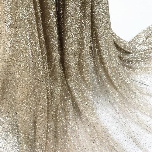 5M/Lot 8colours Gradient Bronzed Mesh Fabric Hot Gold Sequins Cloth Dress Stage Wedding Dress Sequin Fabric