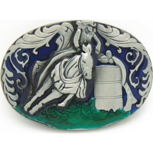 Western cowboy belt buckle dripping oil running horse zinc alloy belt accessories 4.0 belt unisex