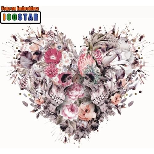 Diamond Mosaic 100% Full Diamond Embroidery Skull Head Flowers Diamond Cross Stitch Crystal Diamond Sets Unfinished Decorative
