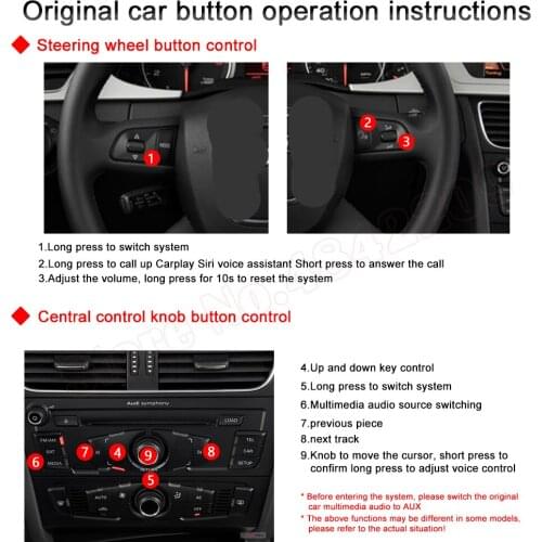 Car For Audi A4/S4/A5/S5 Q5 Retrofit Kit Without MMI OEM Screen Upgrade Decoder Box MuItimedia Interface Module CarPlay Android