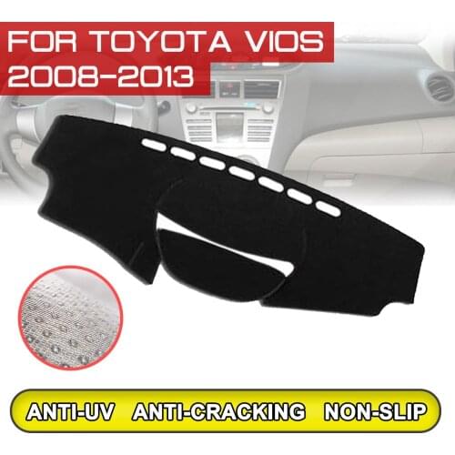 For Toyota VIOS 2008 2009 2010 2011 2012 2013 Car Dashboard Mat Anti-dirty Non-slip Dash Cover Mat UV Protection Shade