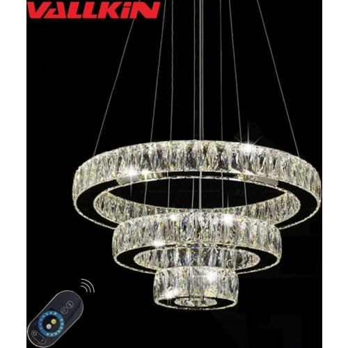 Home Decorative Lighting LED Crystal Pendant Lamp Dimmable Indoor Lamps Chandeliers Modern Lighting Fixtures with Remote Control