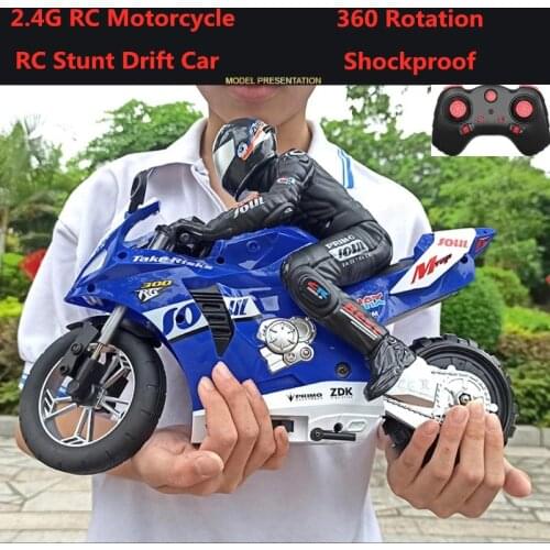 2.4G High Speed RC Stunt Motorbike 360 degree Rotation Stunt Drift Car Shockproof Auto Balance Racing Motorbike RC Motorcycle