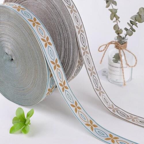 25M/Lot 3cm Wide Jacquard Curtain Lace Ribbon Trim Curtain Accessories Decorative Pillow Edge Clothing Sofa Lace Belt DIY Sewing