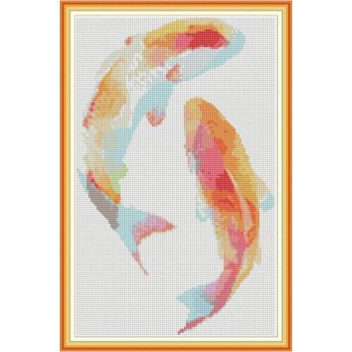 Watercolor Fish DIY 5D Diamond Embroidery Kit Full Square/Round Diamond Cross Stitch Rhinestone Art Pattern Home Decoration Gift