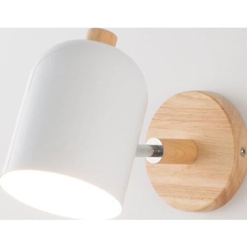 Wall lights bedside wall Lamp Wall Sconce for bedroom reading 6 color Macaroon steering Head E27 Home Lighting