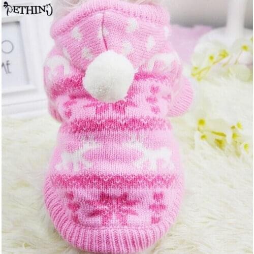 Newest Winter Lovely Pet Dog Clothes hoodie wool sweater Snowflake dog Costume Clothing Jacket Teddy dog Coat for Small Dog Pet