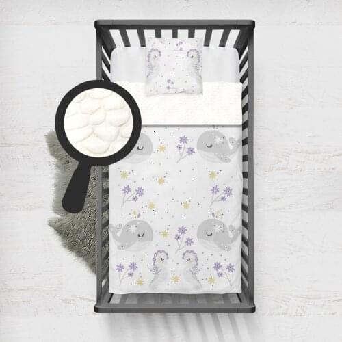 Kids Minky Blanket Super Soft and Warm Blankets Children for Couch and Bed White Whale Seahorse Model 1420