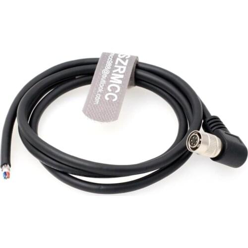 Right Angle HR10A-7P-6S Hirose 6 pin Female to Open end Shield I/O and Power Cable for Basler Sony AVT GIGE CCD Cameras