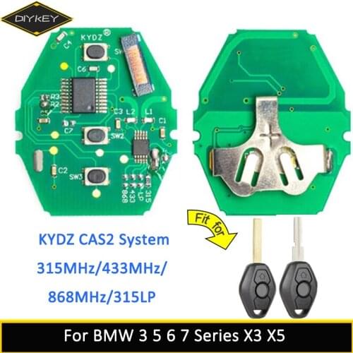 DIYKEY KYDZ CAS2 System Remote Control Board for BMW 3 5 6 7 X3 X5 3 Button 315MHz / 433MHz / 868MHz / 315LP FOB