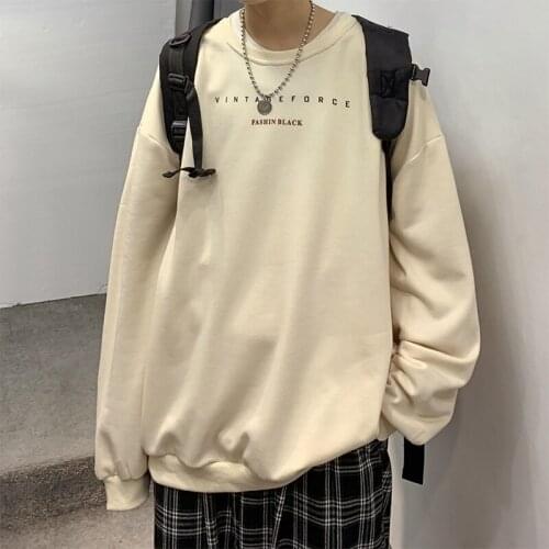 2021 Mens Korean Fashion Harajuku Sweatshirt Mens Round Neck Hoodie Japanese Street Clothes Spring Mens Super Dalian Hoodie