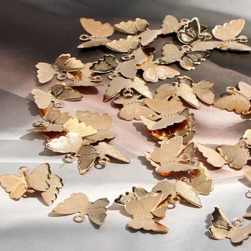 Trendy Alloy Butterfly Pendants For Making Earrings Silver Golden Insect Animal Sharms High Quality DIY Jewelry Accessory Bulk