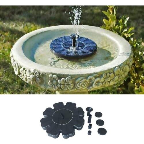 Outdoor Flower Shape Solar Powered Water Floating Fountain Pump for Bird Bath Pool Garden Pond Park Aquarium Water Pumps