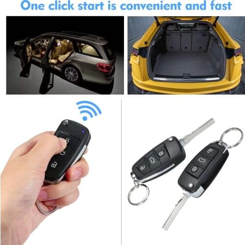 12V Universal Car Remote Central Kit Locking Keyless Entry System with 2 Remote Control Trunk Pop