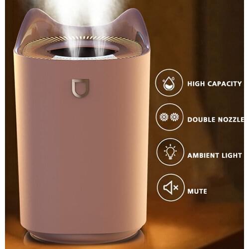 3L/1.4L Air Humidifier LED Lamp Ultrasonic Humidifiers Aromatherapy Diffuser Car Purifier Aroma Anion Mist Maker
