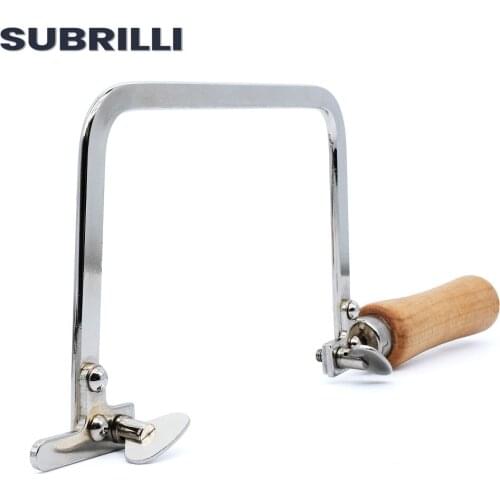 SUBRILLI U Shape Curve Saw Bow Wooden Jewelry Hand Saw Frame Flower Style Line Sawing Hand Garland Engraving DIY Wire Saw
