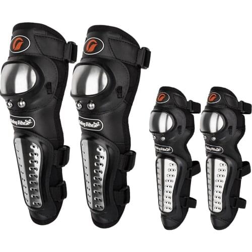 Stainless Steel Motocross Motorcycle Outdoor Protectors Off-Road Elbow Knee Elbow Pads Kneepads Protector Gear Pads