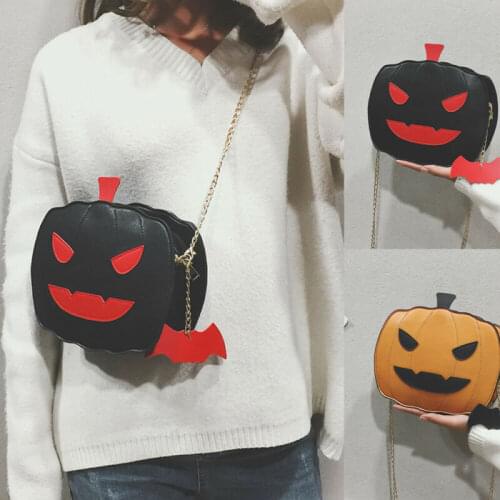 Women Girl Halloween Pumpkin Demon Shoulder Bags Cross Body Messenger Bag Purse Tote Satchel Handbag