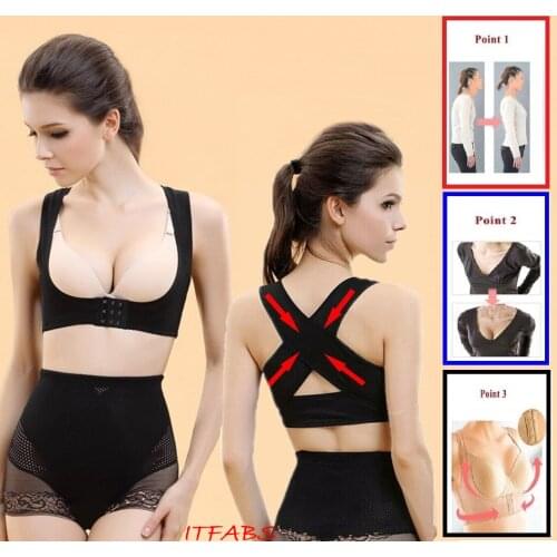 Women Adjustable Shoulder Back Posture Corrector Girl Chest Brace Support Belt hunchback Back Pain Support De Postura S-2XL