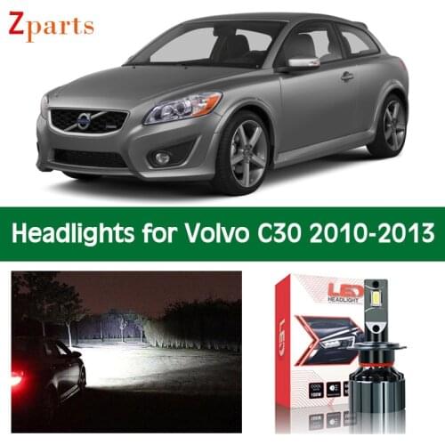 1 Pair Car LED Headlight For Volvo C30 2010 2011 2012 2013 Canbus Headlamp Lamp Low High Beam Bulbs Light Accessories Parts