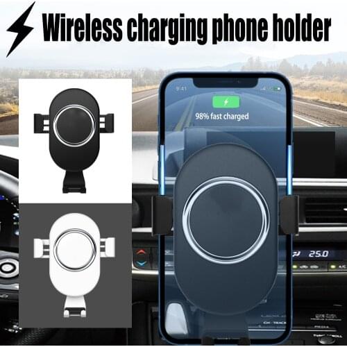 1Piece Car Phone Holder 15W Fast Wireless Charger For iPhone 12 11 Huawei Samsung Charging Mobile Phone Holder For Universal