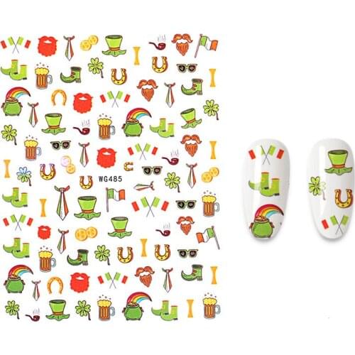 1PC Cartoon Nails Art Manicure Stickers Cute Decals Theme Nail Decoration Stickers for Nails