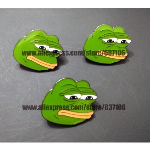 2017 Newest high quality Sad frog Brooches pins badges of clothing Meme Pepe frog badges pins lable accessoring