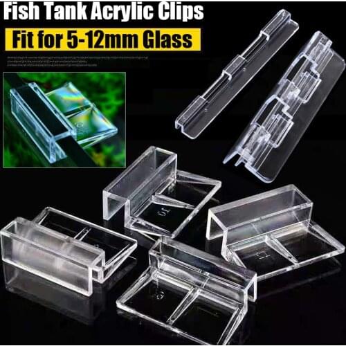 Aquarium Fish Tank Acrylic Clips Fish Aquatic Pet Parts Glass Cover Support Holders 5/6/8/10/12mm
