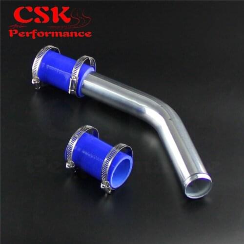45 Degree 38mm 1.5" Aluminum Turbo Pipe Piping Tube + Silicone hose Clamps Kits