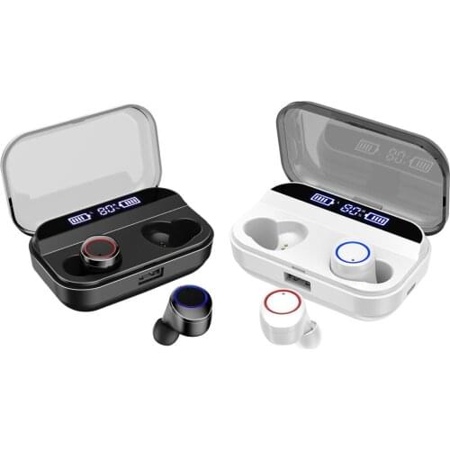TWS Wireless Earphones Bluetooth Earphones 5.0 Bass Stereo Earbuds Handsfree Headset With Microphone Charging Case